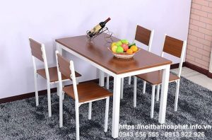 mẫu bàn sắt dẹp phòng ăn